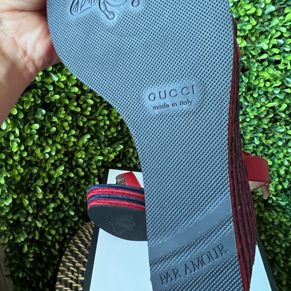 Gucci Marmont double G Red Leather platform, size 40 - Picture 11 of 11